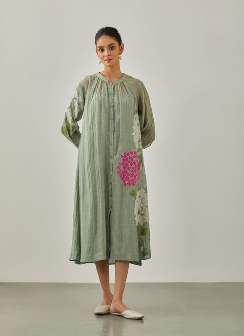 Aqua Noorie Bouquet Tunic - VineetRahul