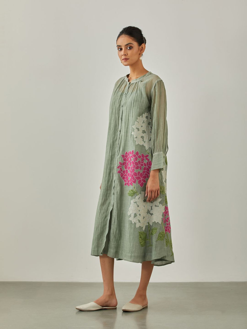 Aqua Noorie Bouquet Tunic - VineetRahul