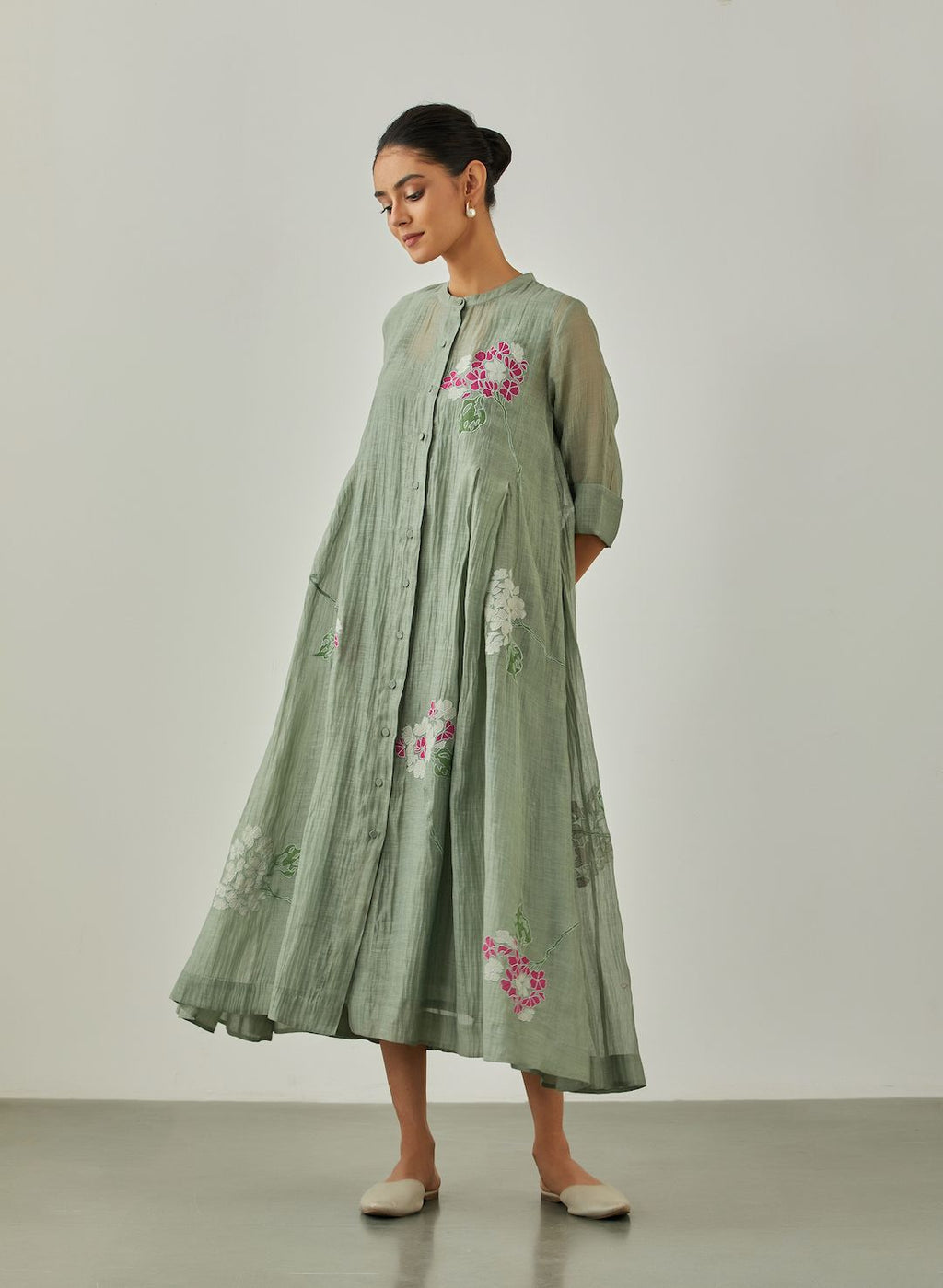 Aqua Noorie Pleated Dress - VineetRahul