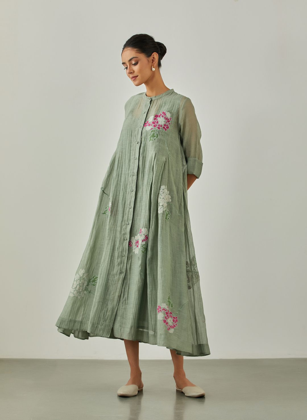 Aqua Noorie Pleated Dress - VineetRahul