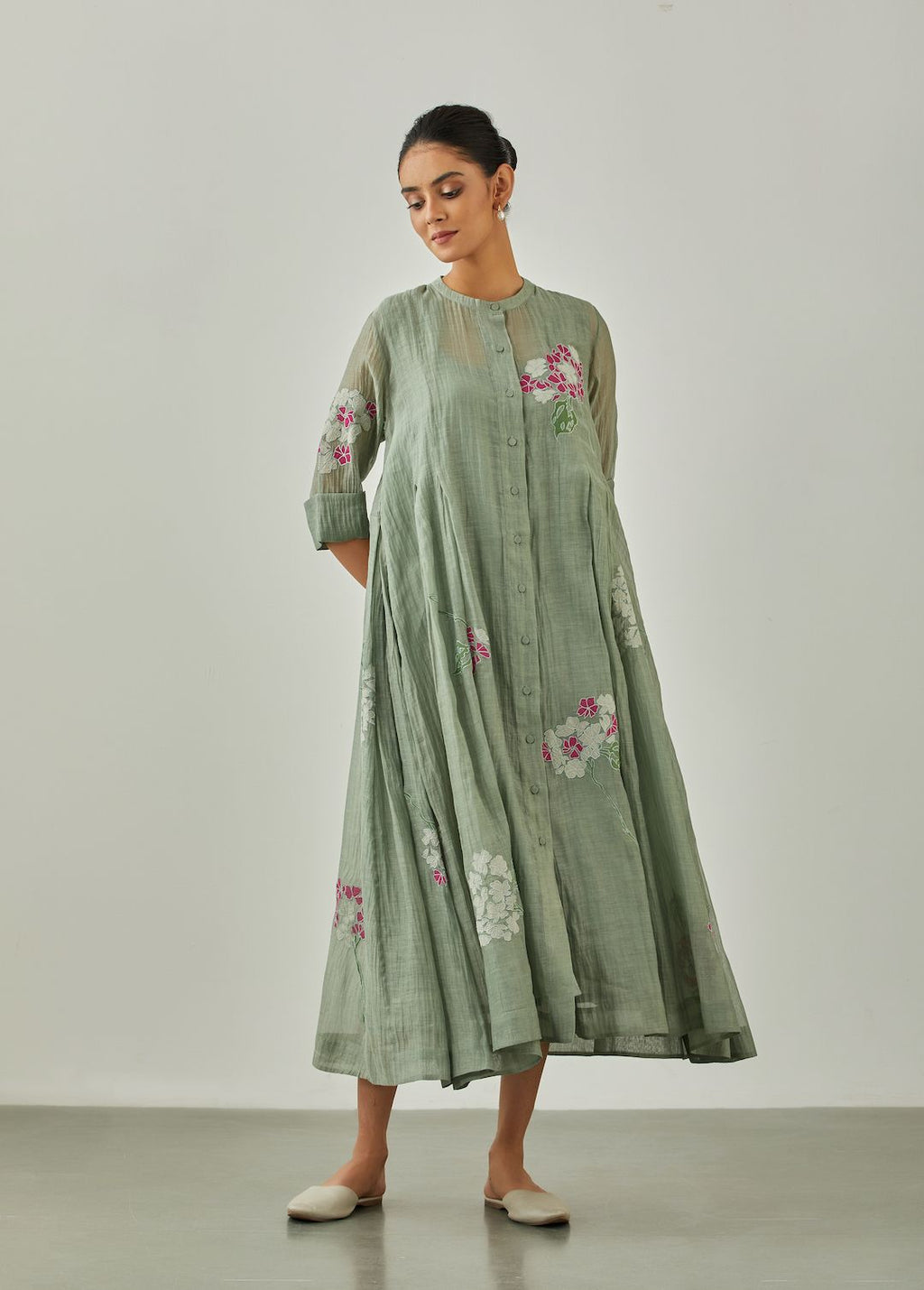 Aqua Noorie Pleated Dress - VineetRahul