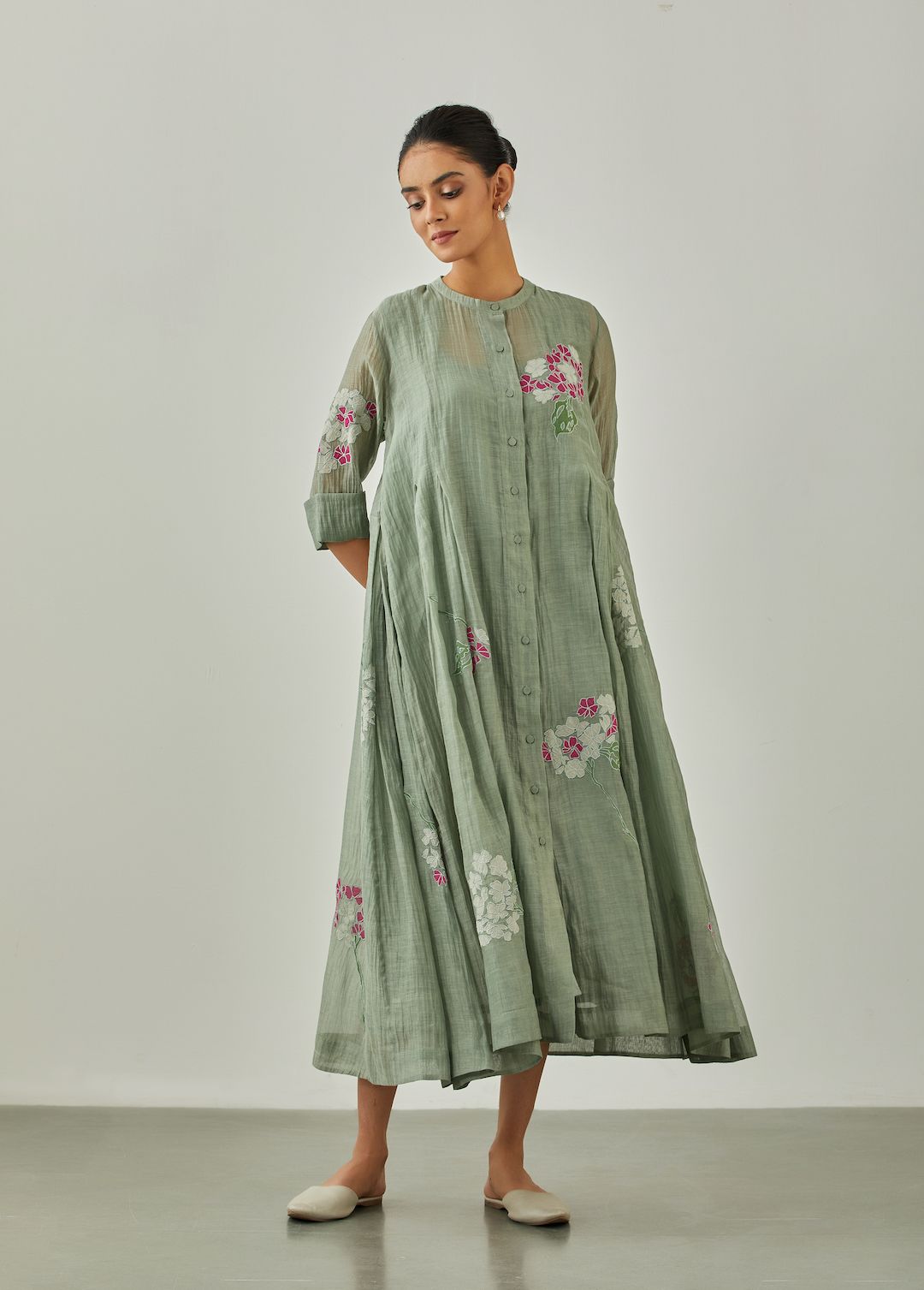 Aqua Noorie Pleated Dress - VineetRahul