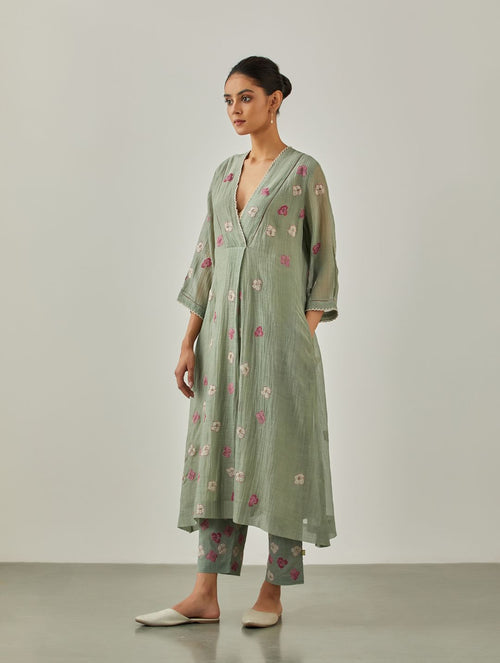 Aqua Noorie Flower Shower Tunic - VineetRahul