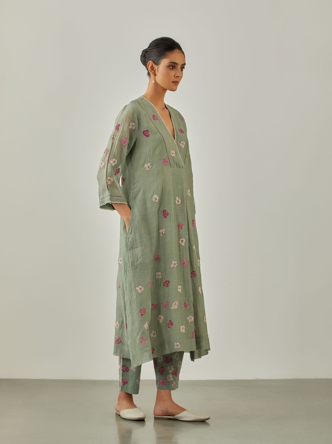 Aqua Noorie Flower Shower Tunic - VineetRahul