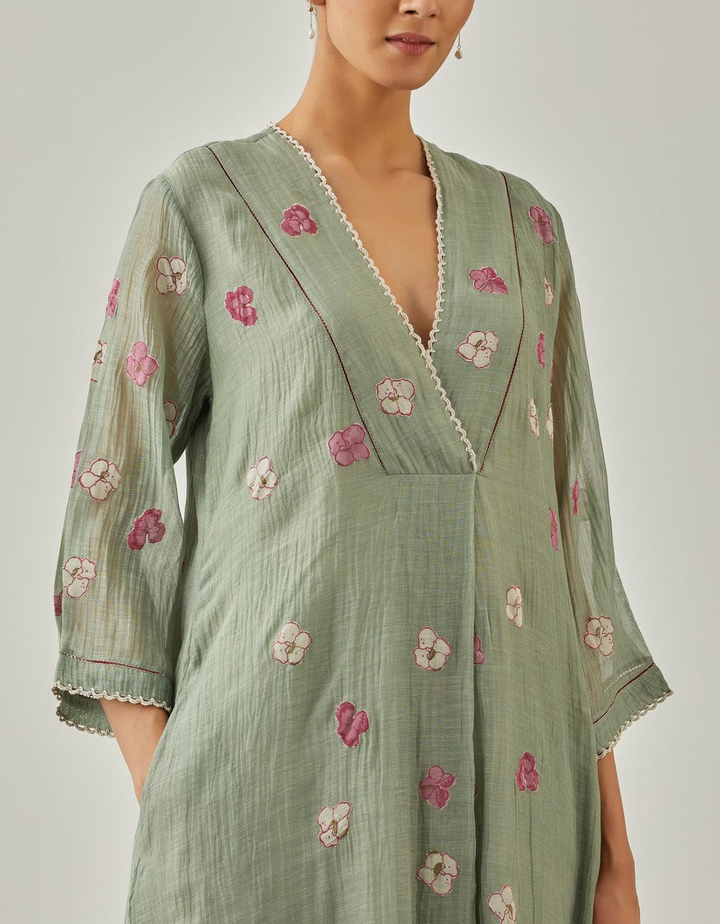 Aqua Noorie Flower Shower Tunic - VineetRahul