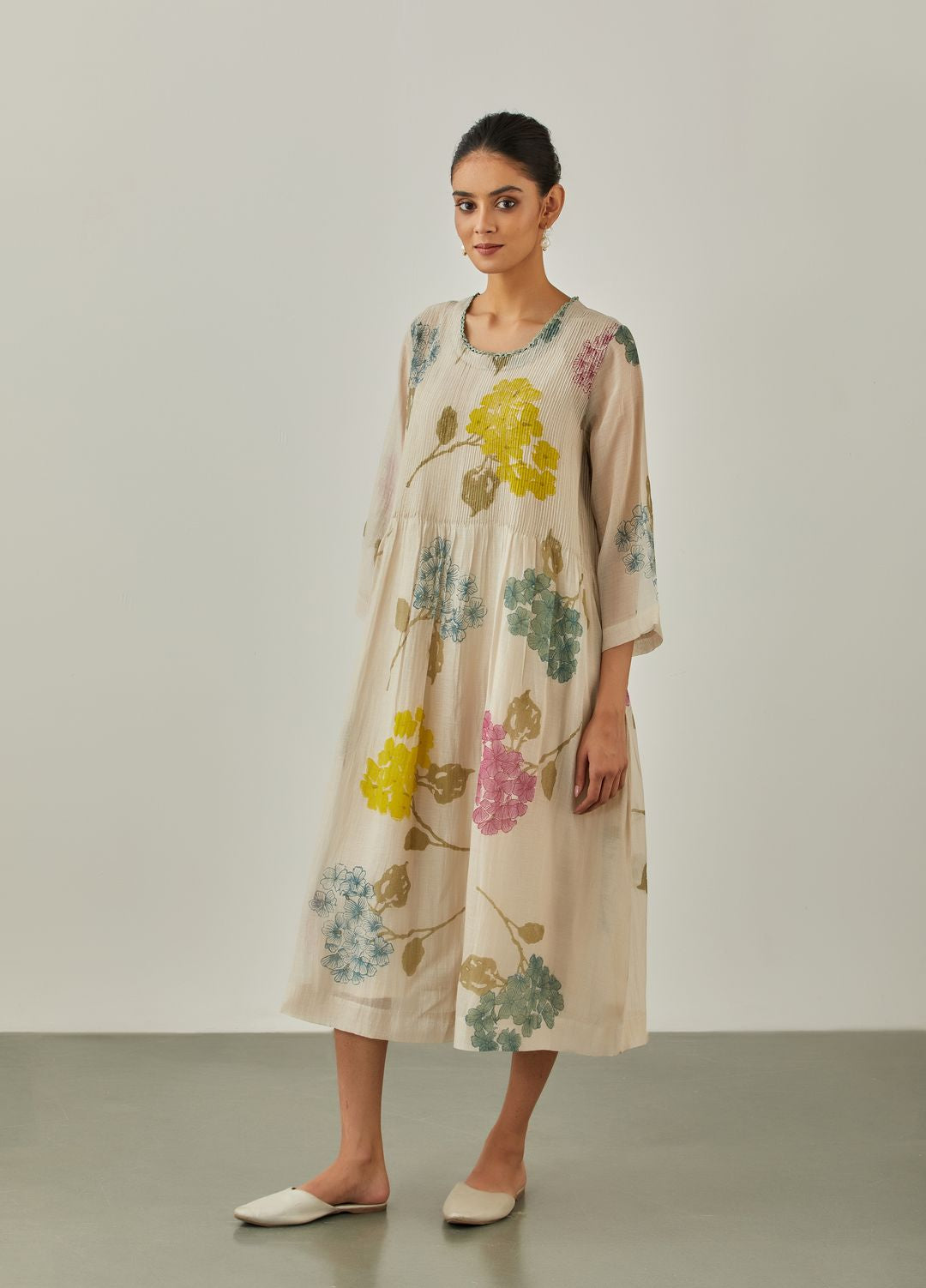 Natural Rain Garden Dress - VineetRahul