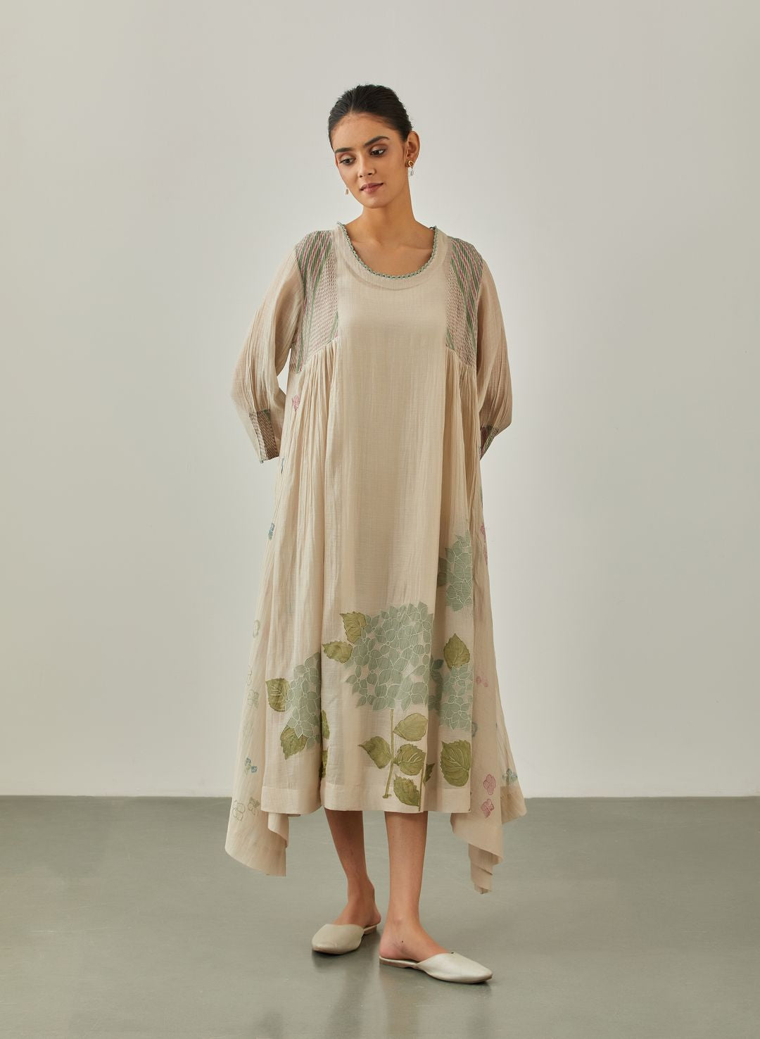 Natural Blossom Rain Dress - VineetRahul