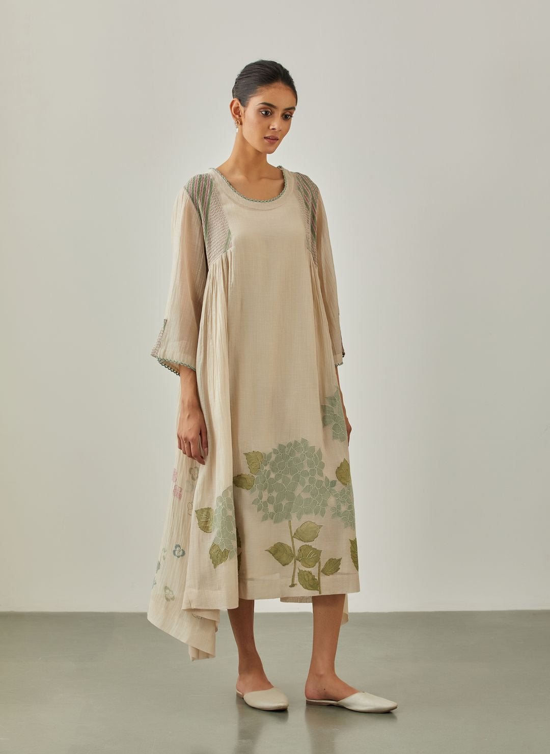 Natural Blossom Rain Dress - VineetRahul