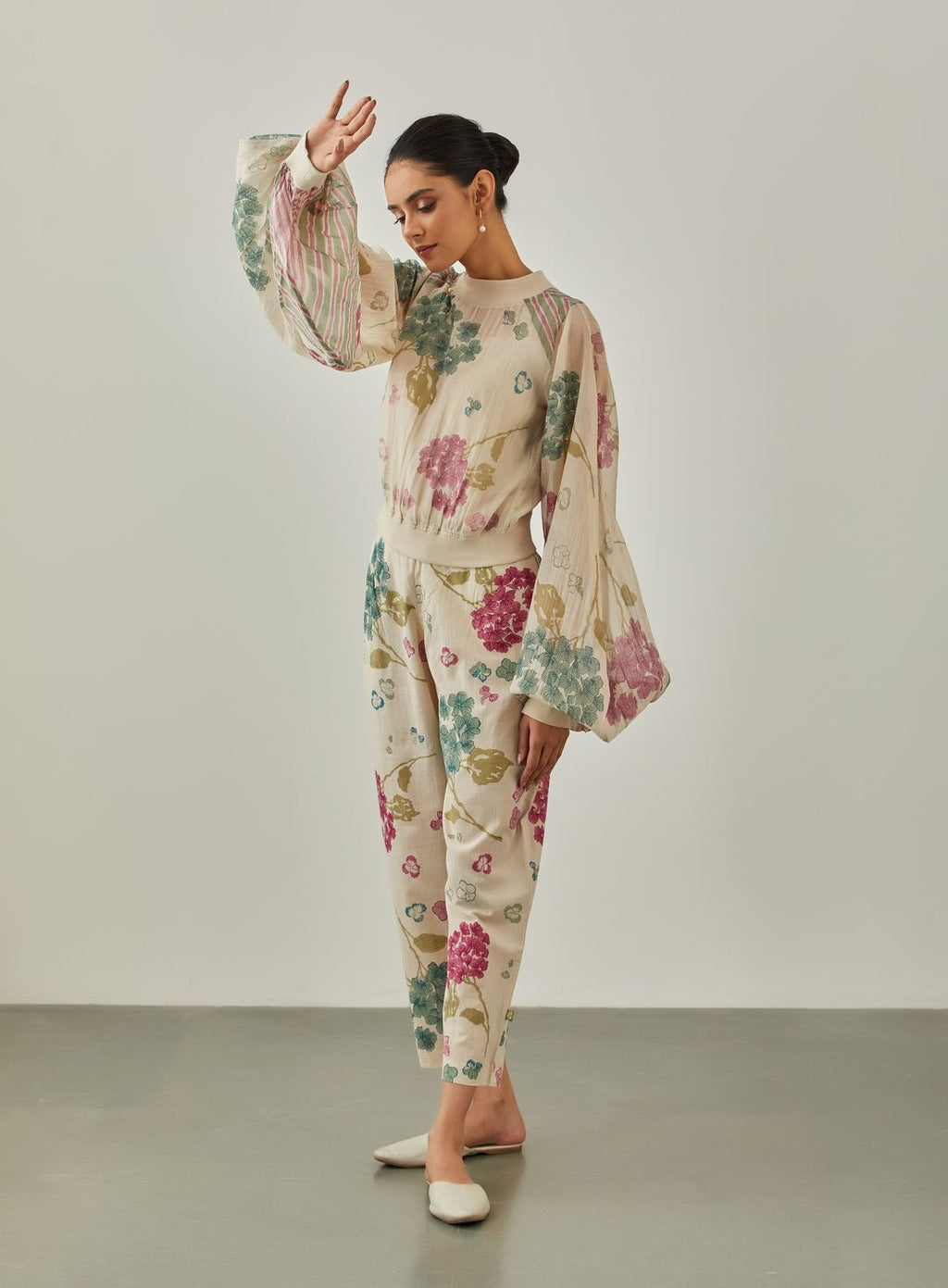 Natural Monsoon Rib Top - VineetRahul