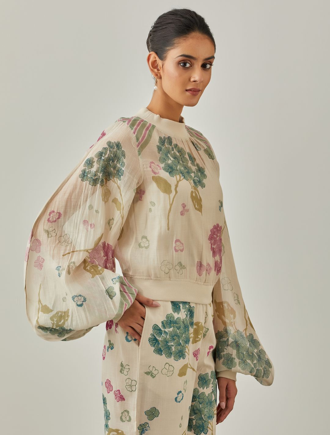 Natural Monsoon Rib Top - VineetRahul