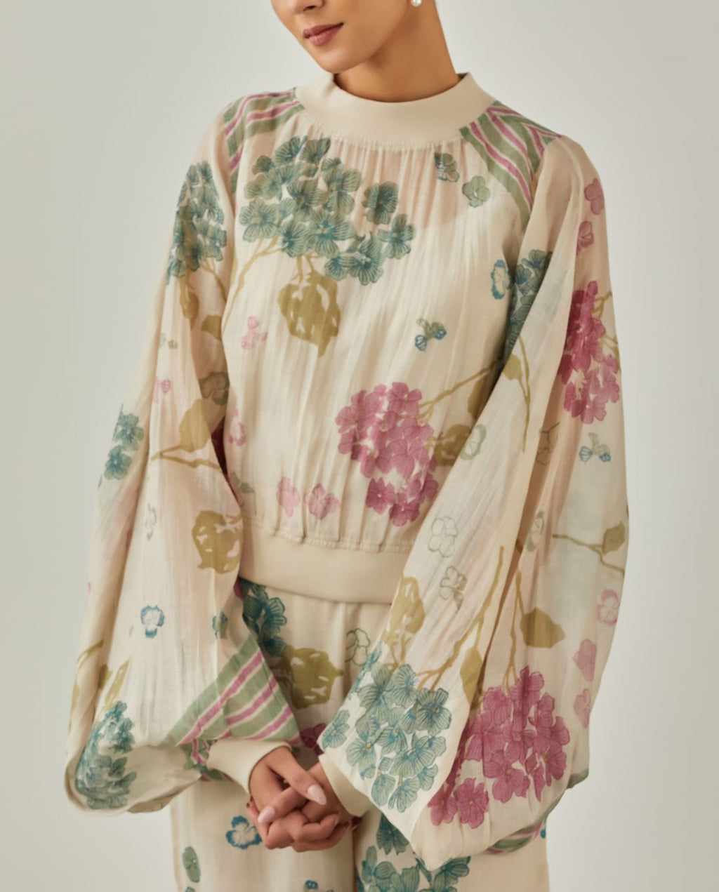 Natural Monsoon Rib Top - VineetRahul