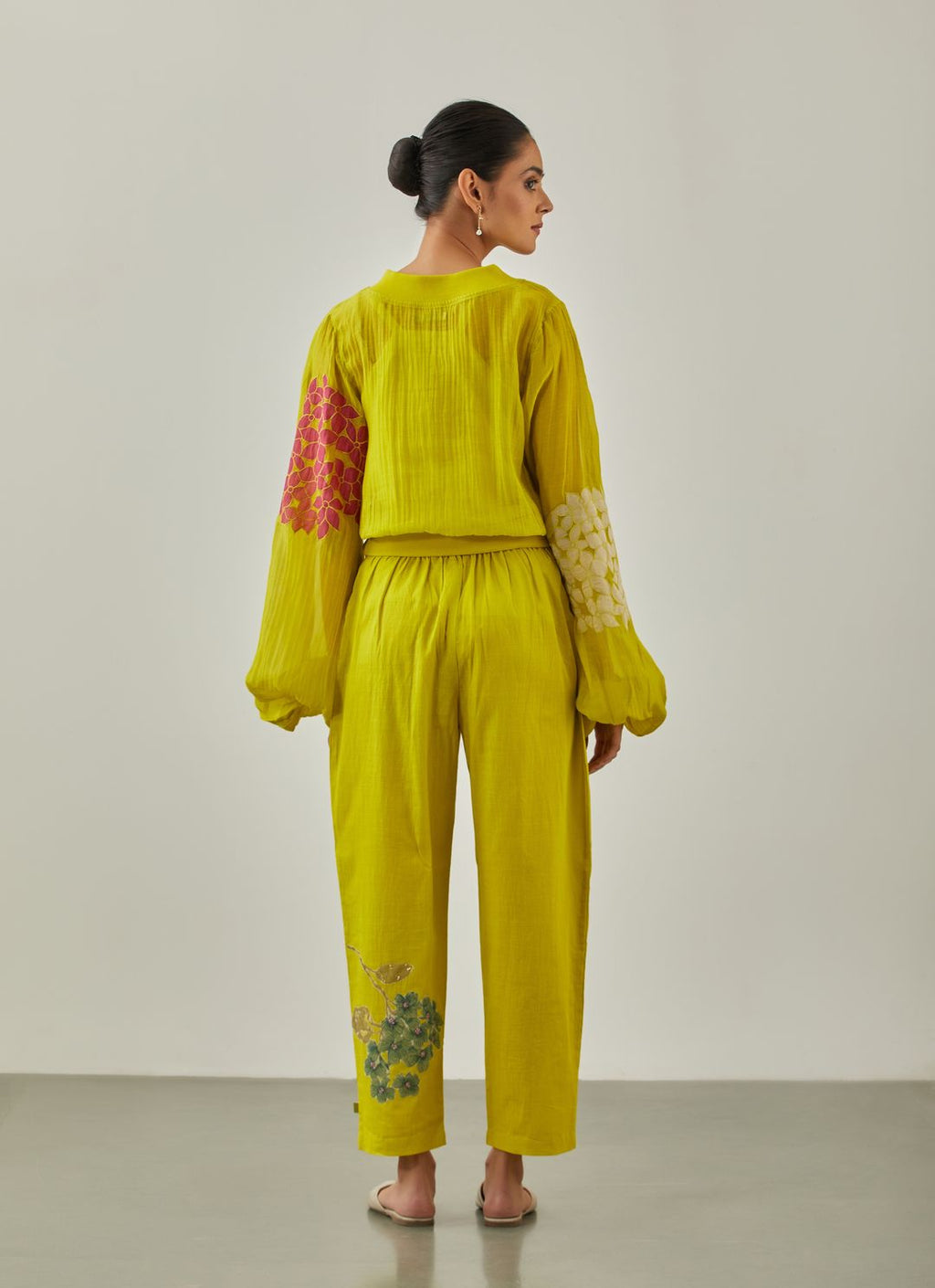 Lime Zarah Rib Top - VineetRahul