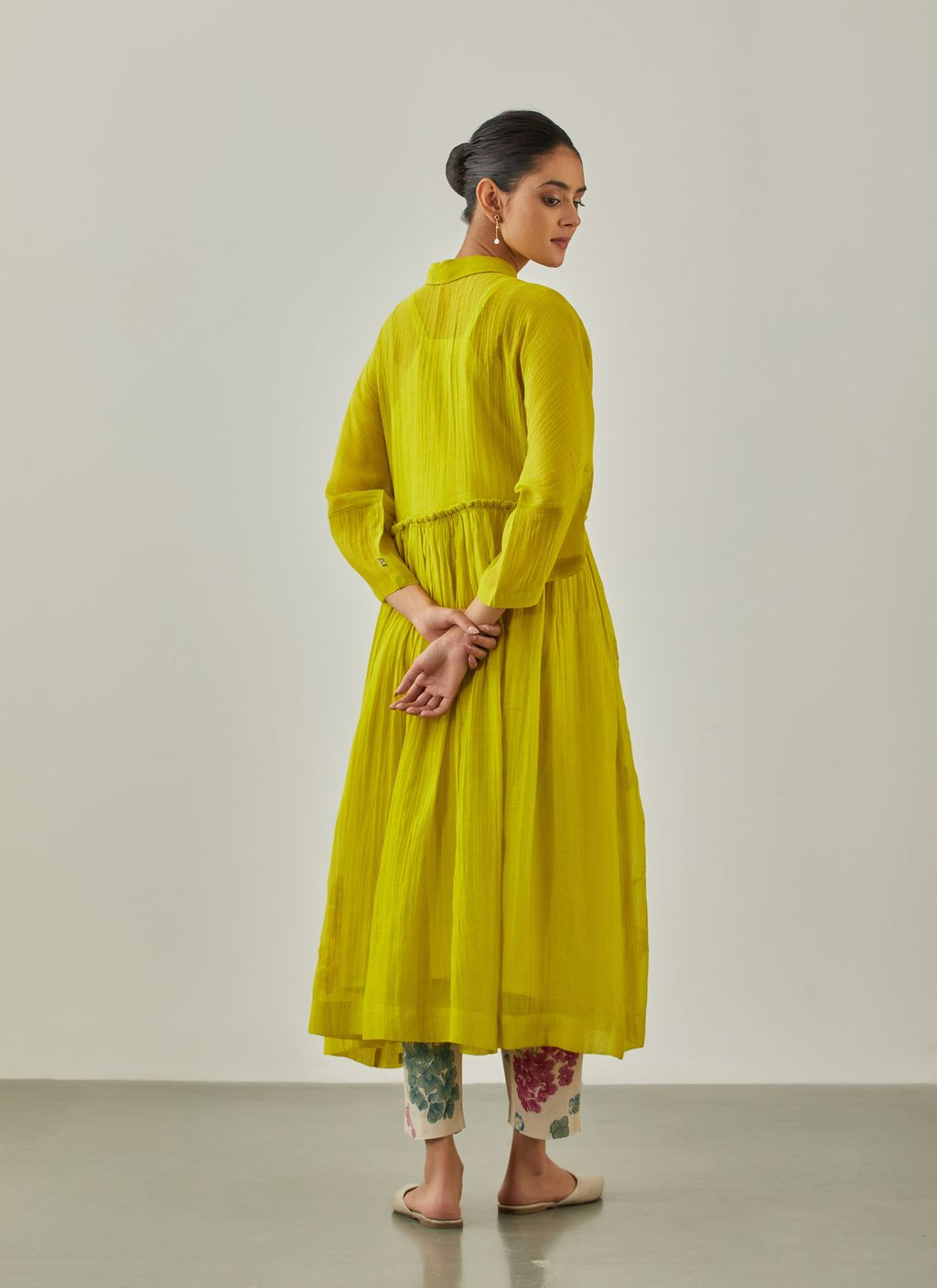 Lime Zarah Applique Dress - VineetRahul