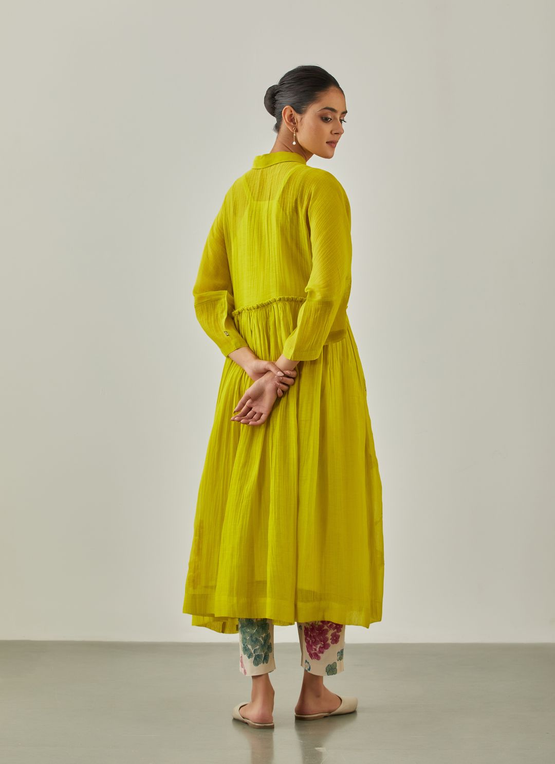 Lime Zarah Applique Dress - VineetRahul